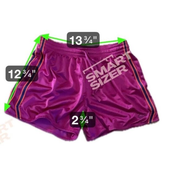 Nike Shorts Magenta Striped Dri-Fit Womens Athletic Large Polyester Elastic Wais - Picture 7 of 7